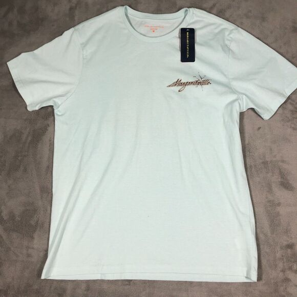 NEW Jimmy Buffett Margaritaville TShirt Unisex Med Blue Change Latitude Attitude - Picture 4 of 8